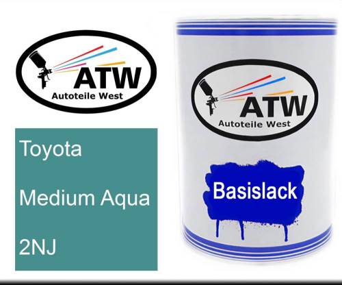 Toyota, Medium Aqua, 2NJ: 500ml Lackdose, von ATW Autoteile West.